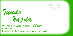 tunde hajda business card